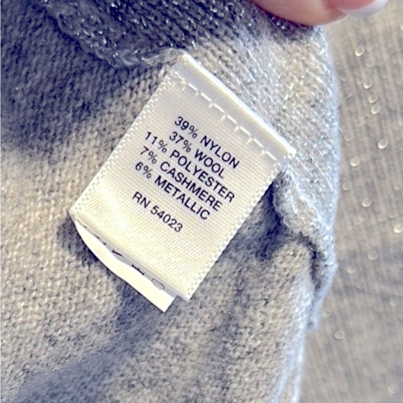 Silver Metallic Holiday Sweater Banana Republic EUC.
Size M - Picture 8 of 8